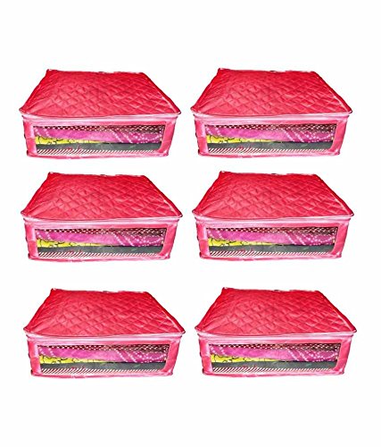 Atorakushon 6 Saree Sari Cover Dress Protection Cover Suit Kurti Suit Shirt Trouser Dupatta Bedsheet Pillow Cover