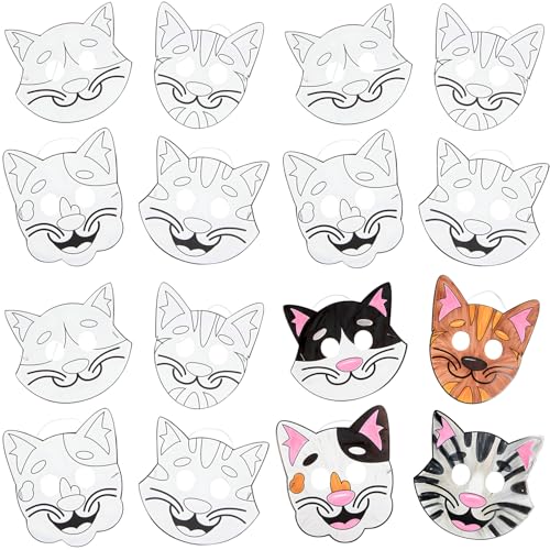 Masques de chat à colorier Fun Express lot de 12 pièces pour enfants