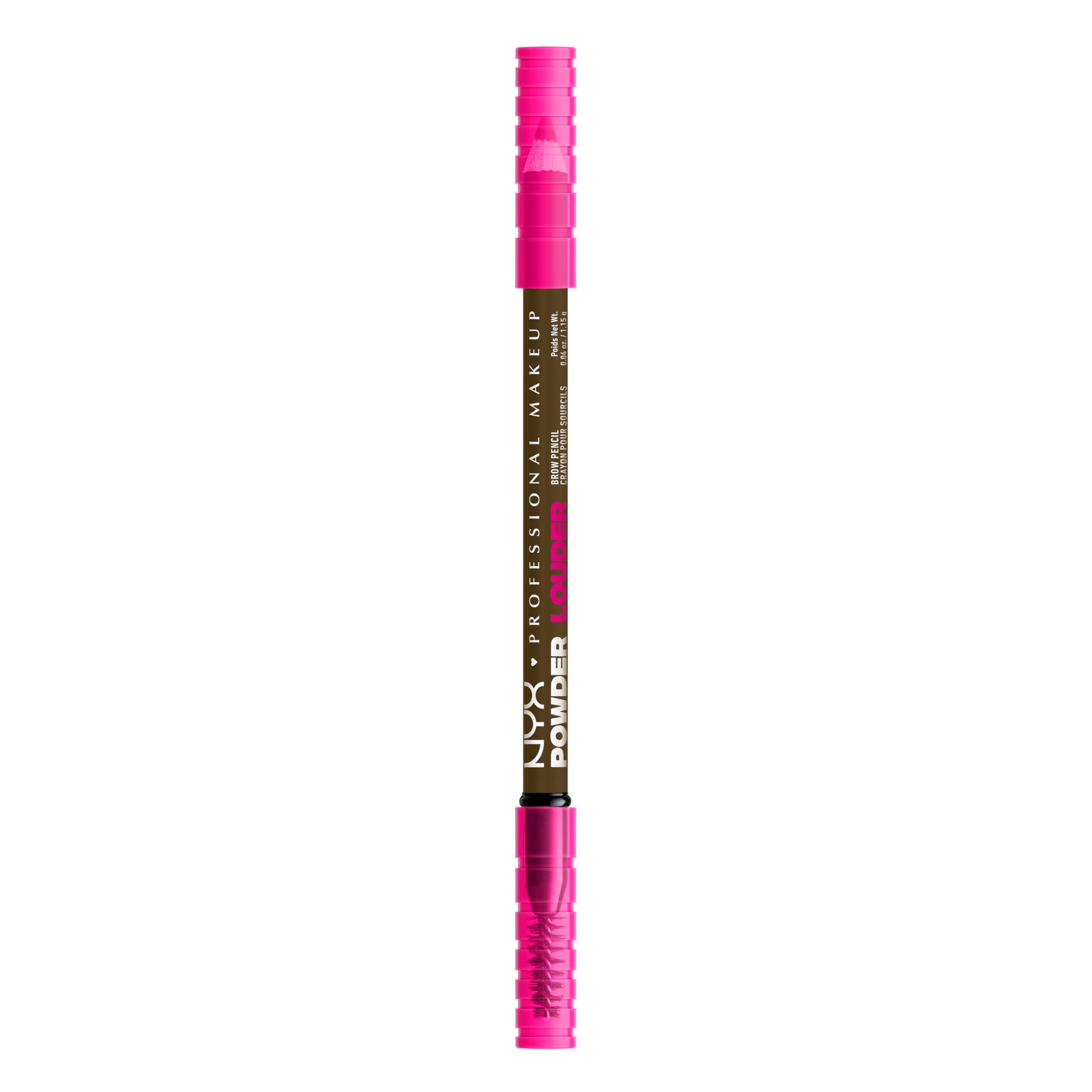 Nyx Professional Makeup Powder Louder Brow Pencil, Buildable Shades, Up To 12 Hours Of Wear, Transfer And Fade Resistant, With Thickening Micro-Fibres, Vegan Formula, Shade: