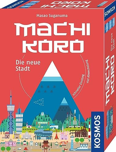 KOSMOS 683344 Machi Koro - Die Neue Stadt, Schneller Aufbau - viel Spielspaß, kompaktes Spiel mit Karten und Würfeln, für 2 bis 4 Personen, ab 8 Jahre, Gesellschaftsspiel