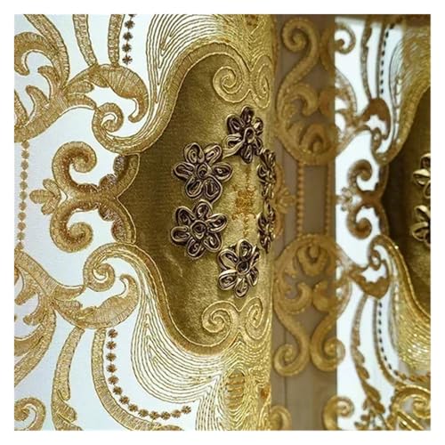 Rideaux brodés en chenille pour salon et chambre W200cm - 2