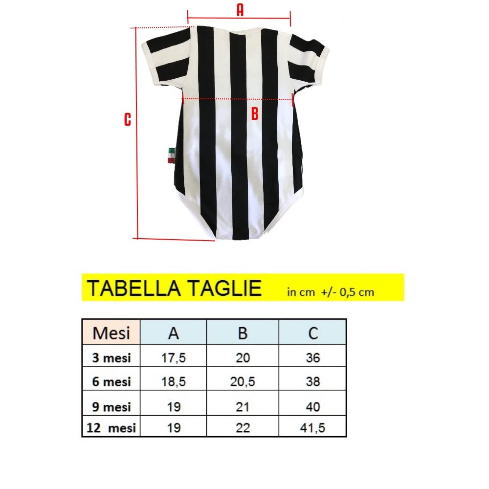 PELUSCIAMO Body Bianco Nero | Mamma Mi Ha Fatto Bello Bella Papa' Mi Ha Fatto Juventino |Calcio Tifosi Bianco Neri Bodi Neonato Calcio 100% Made in Italy PS 32764-010