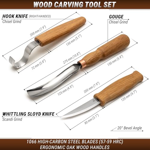 image for BeaverCraft Wood Carving Knives Kit Spoon Carving Tools S14 - Spoon Ho