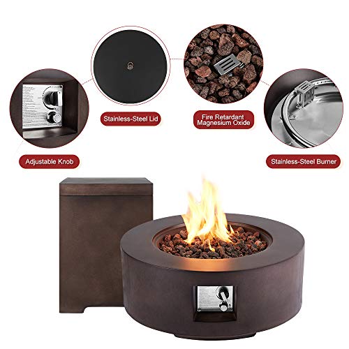 ECOTOUGE-30-in-Outdoor-Propane-Fire-Pit-Gas-Table-50000-BTU-Auto-Ignition-Gas-Fire-Pit-and-Tank-Holder-w-Weather-Resistant-Pit-Cover-Lava-Rocks