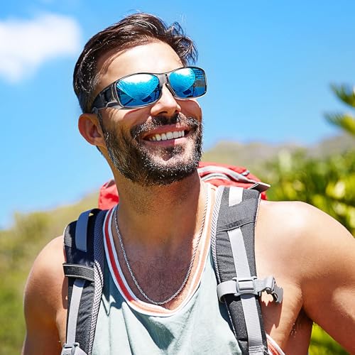 Image of URUMQI Polarized Sunglasses Fit Over Glasses for Men Women, Wraparound Sun Glasses UV400 Protection for Driving Fishing