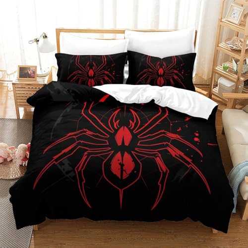 Housse de couette 3D araignée microfibre douce pour stopper la transpiration sur lit double - 2