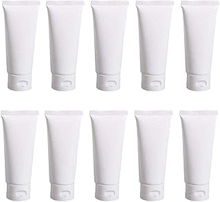 20PCS 50ml Empty Refillable Plastic Soft Tubes Squeeze Bottles Cosmetic Sample Bottles Jars Makeup Travel Toiletries Containers with Flip Cap for Body Lotion Shower Gel Shampoo Facial Cleanser