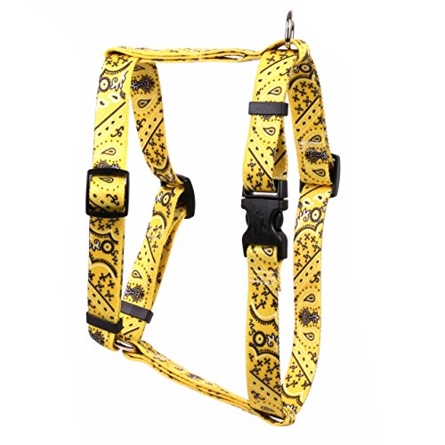 Image of Yellow Dog Design Bandana Yellow Roman Style H Dog Harness, Large