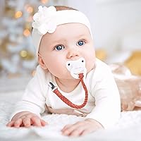 Vista 5 de Clip para chupete para niños y niñas, paquete de 6 correas 100% hechas a mano, trenzadas, se adapta a todos los chupetes y juguetes de dentición