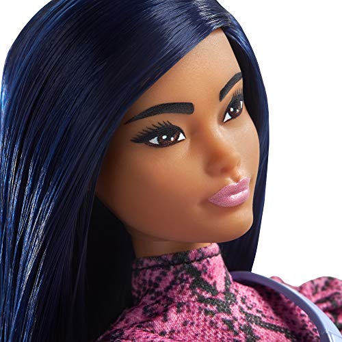 Barbie GXY99 - Fashionista Puppe im Schlangenmuster Kleid, Spielzeug für Kinder von 3 bis 8 Jahren – Bild 4