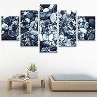 SIGNWIN 5 Panel Canvas Wall Art Abstract Colorful Decorative Elements Modern Artwork for Home Decorations Ready to Hang - 60