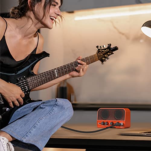 Mini ampli de guitare, LEKATO 5W amplificateur de guitare électrique rechargeable sans fil avec effets CLEAN/OVERDRIVER, ampli de guitare portable Bluetooth 5.0 orange - Les Beatles, Paul McCartney, John Lennon, RIngo Starr, George Harrison Mini ampli de guitare, LEKATO 5W amplificateur de guitare électrique rechargeable sans fil avec effets CLEAN/OVERDRIVER, ampli de guitare portable Bluetooth 5.0 orange – Image 7
