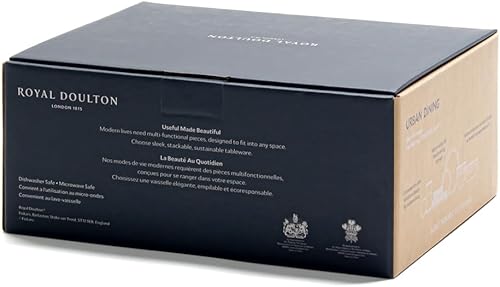 Miniatura 9 de Royal Doulton Urban Dining - Juego de tazas con asas, 13 onzas, color blanco