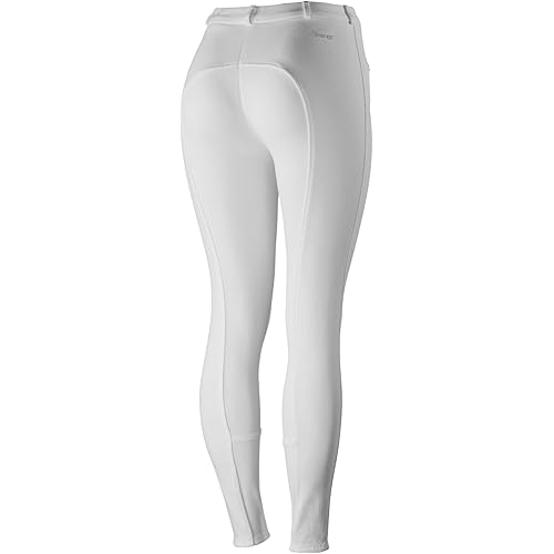 HORZE Active Women's Horse Riding Silicone Grip Full Seat Breeches | Midrise Waist with Front Pocket