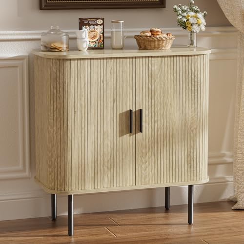FiveWillowise Küchenschrank, Sideboard mit 2 Schiebetüren, Anrichte, Aufbewahrungsschrank,...