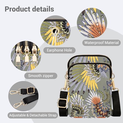 Image of YINHEXI Small Crossbody Bags for Women, Mini Cell Phone Wallet Purse, Shoulder Bag for Women and Men