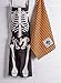 DII Happy Halloween Collection Goth Style Spooky Kitchen Apron, One Size, Skeleton