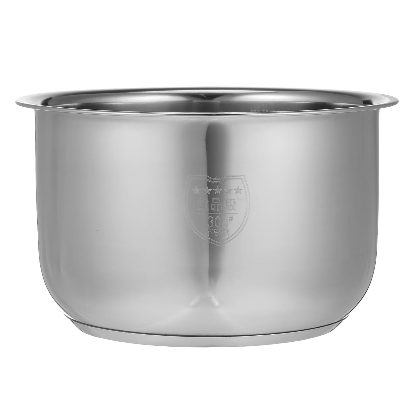 Pentola Interna Cuociriso Inox 304 da 2 Litri, Ricambio Pentola per Cuoci Riso Elettrico Fondo Spesso, Adatta per Cucina e Preparazione Zuppe, Accessorio Sostitutivo Portatile