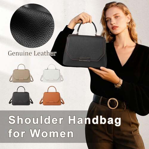 imeetu Purses for Women Leather Shoulder Bag with Zipper & Crossbody Bags Medium Size2