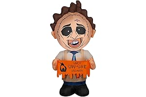 Gemmy Airblown 5' Inflatable Halloween Leatherface Holding Chainsaw Yard Decoration