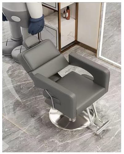 Sedia da barbiere idraulica, girevole a 360°, poggiatesta regolabile e reclinabile, sedia professionale per barbieri e parrucchieri, design resistente e confortevole