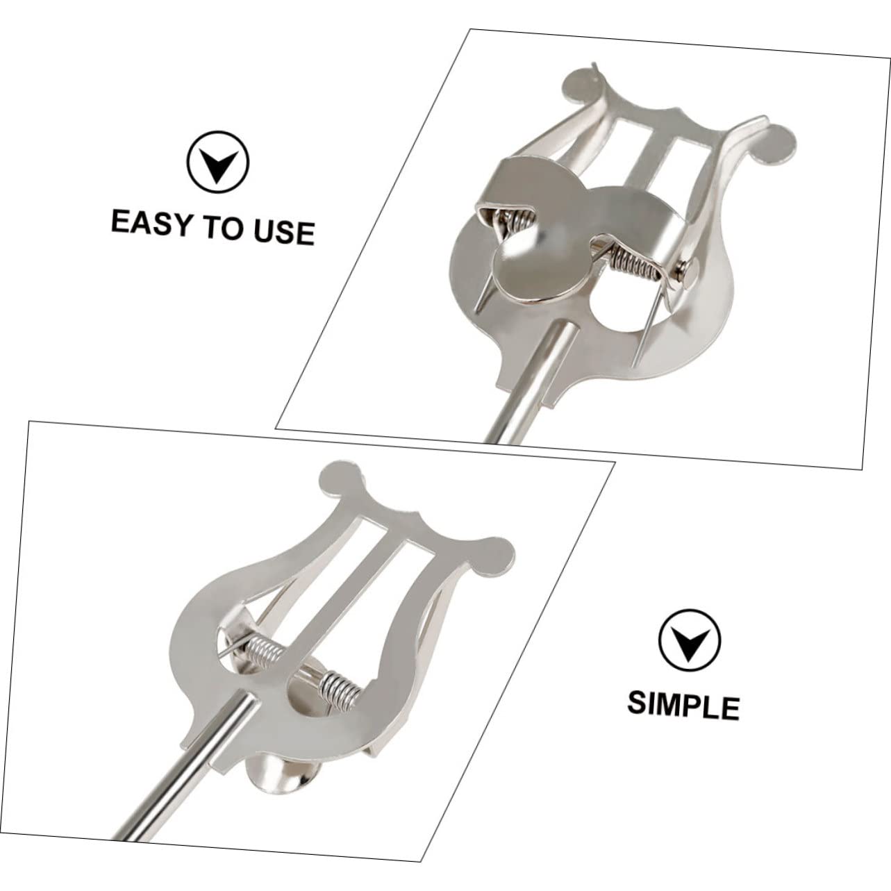 Levemolo Music Stand for Sheet Music Marching Band Clamp Portable Instrument Holder