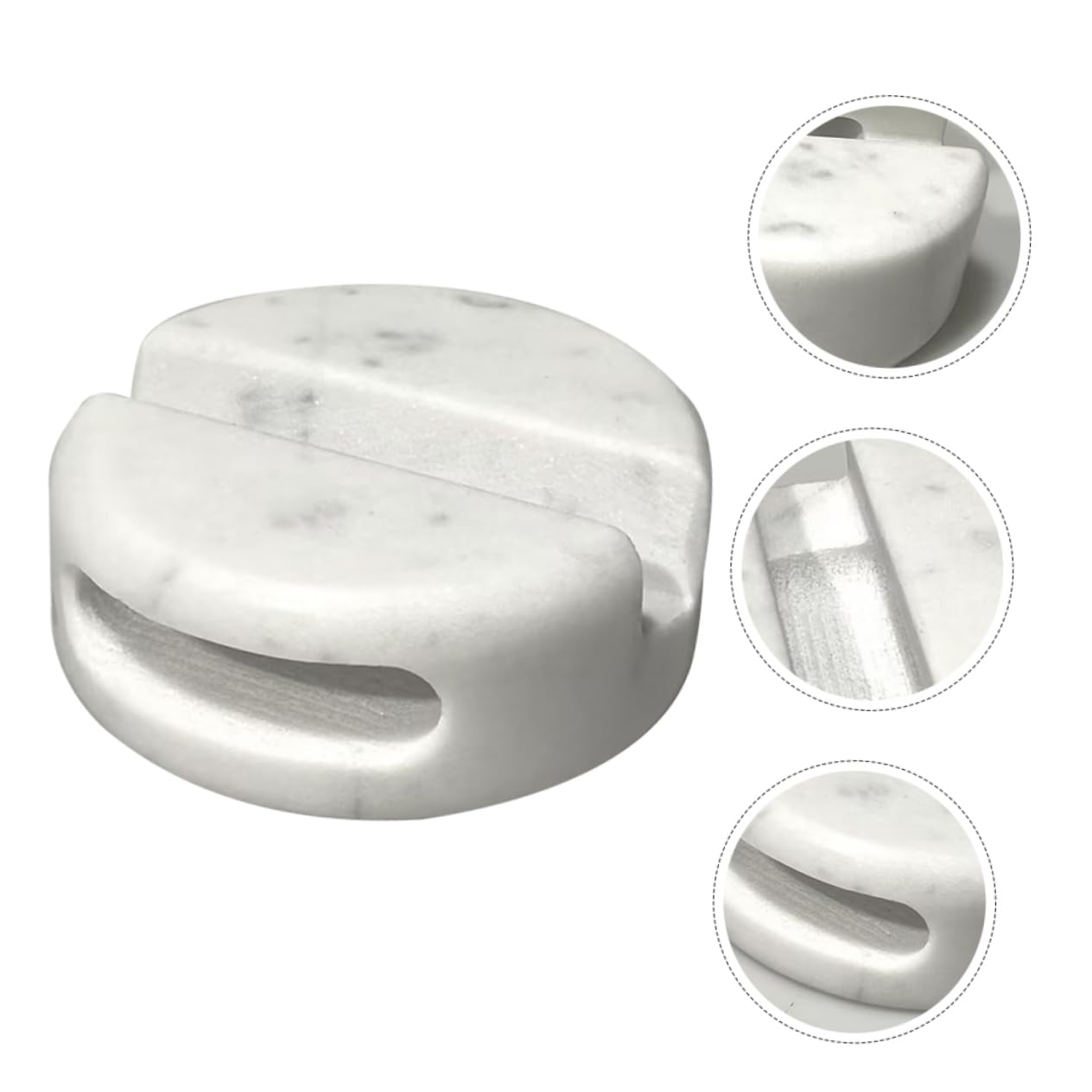 KOMBIUDA Soporte de Teléfono de Escritorio de Mármol Móvil y Tableta Base Estable de Mármol Natural Color