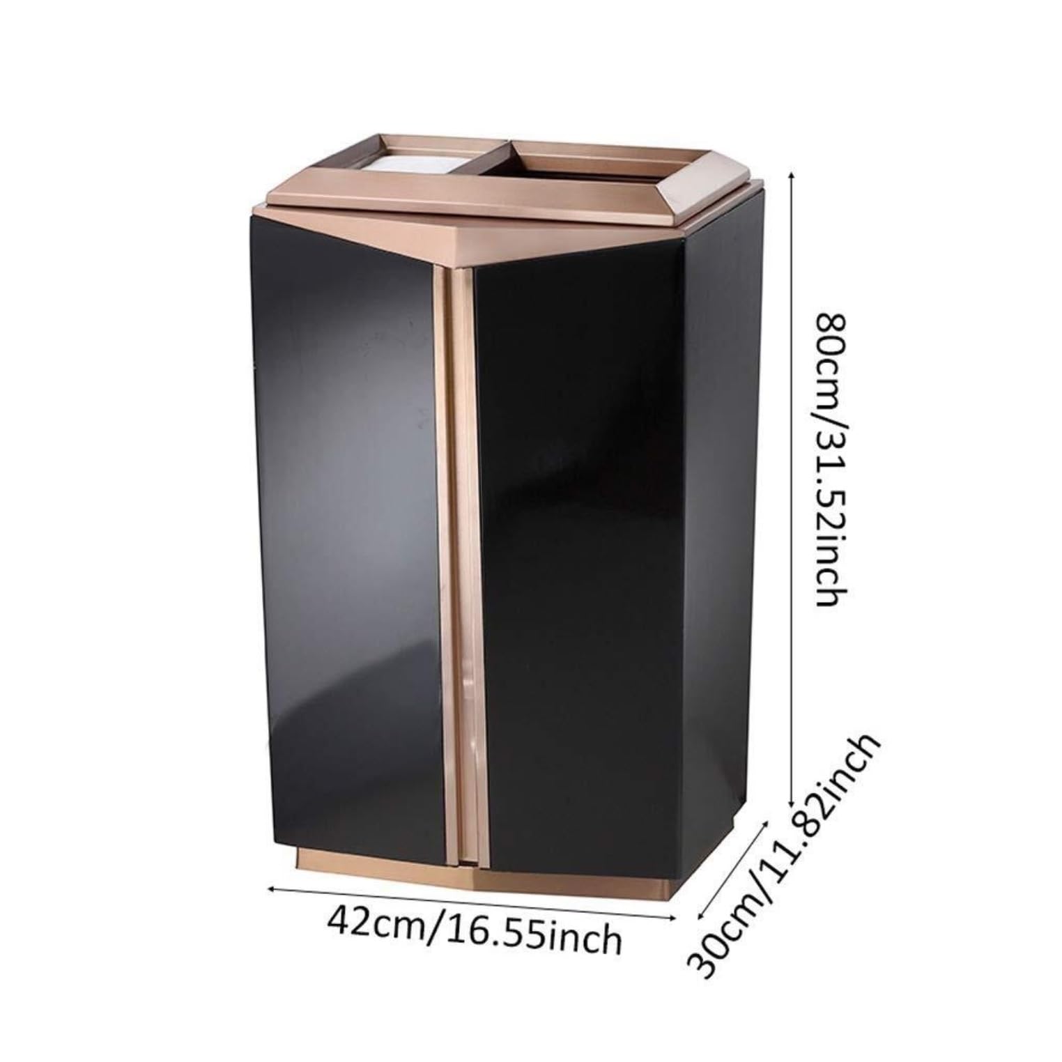 Papelera Oficina Cubos De Basura Contenedores De Reciclaje De Residuos Contenedores De Basura Cuadrados De Metal Para Exteriores Con Cenicero Asiento Cubo De Basura Espejo De Hotel Vestíbulo Vertical