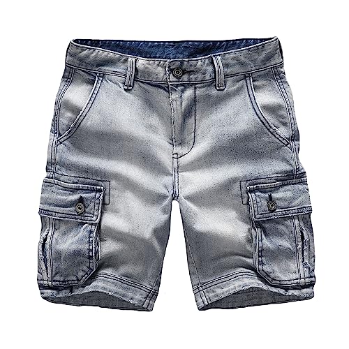 Short jean droit slim multi-poches DGKaxiyaHM pour homme actif