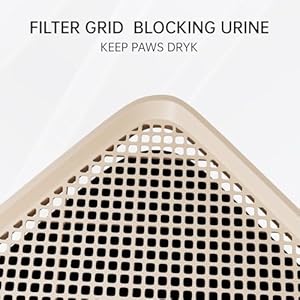 Large 236×177 Dog Potty Tray Indoor Pet Pee Pad Holder with Mesh FloorBathroom Dog Litter Box Pet Toilet Gray