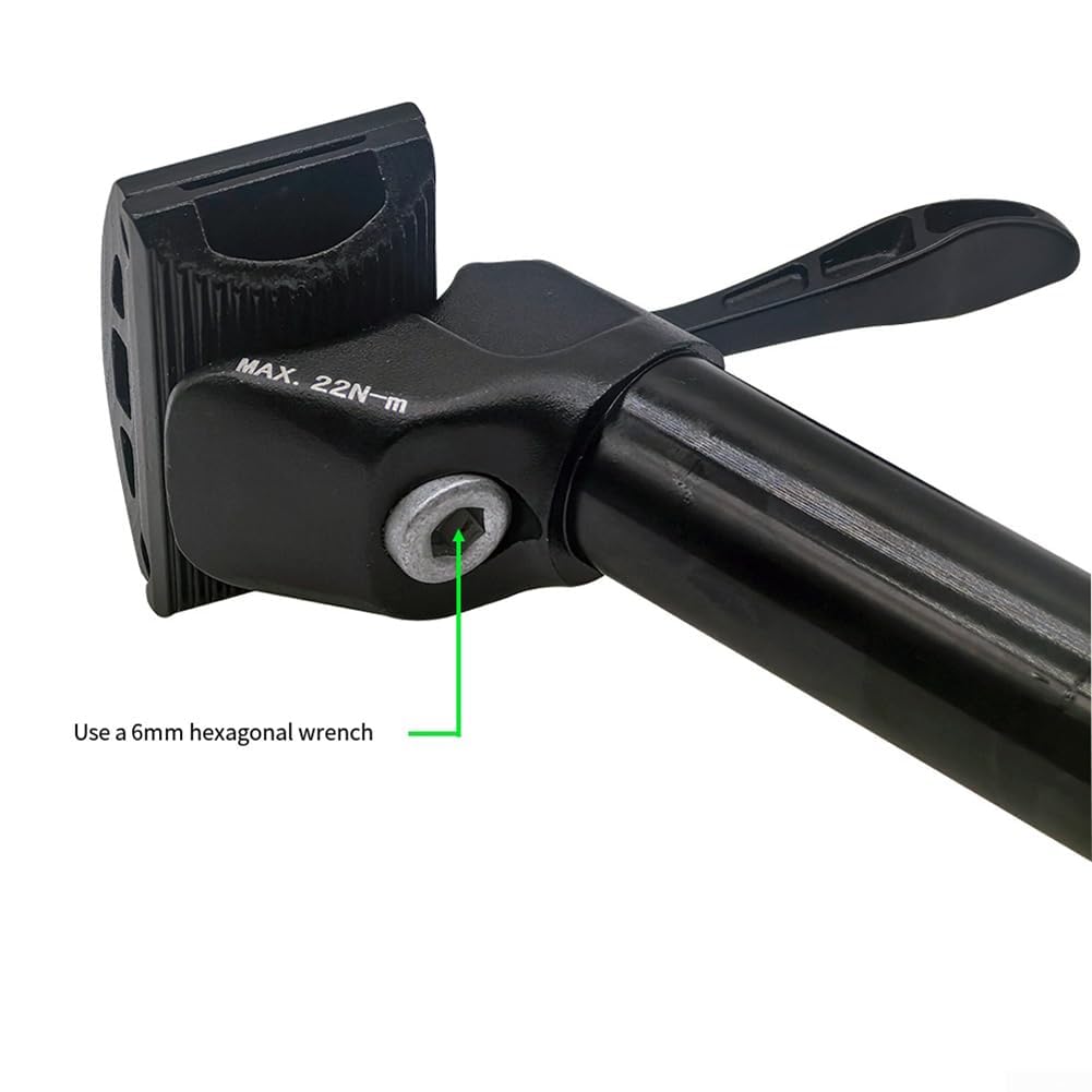 Tige de selle compte-gouttes compatible avec les normes de cadre de 31,6 mm offrant plusieurs déplacements et un actionnement fluide
