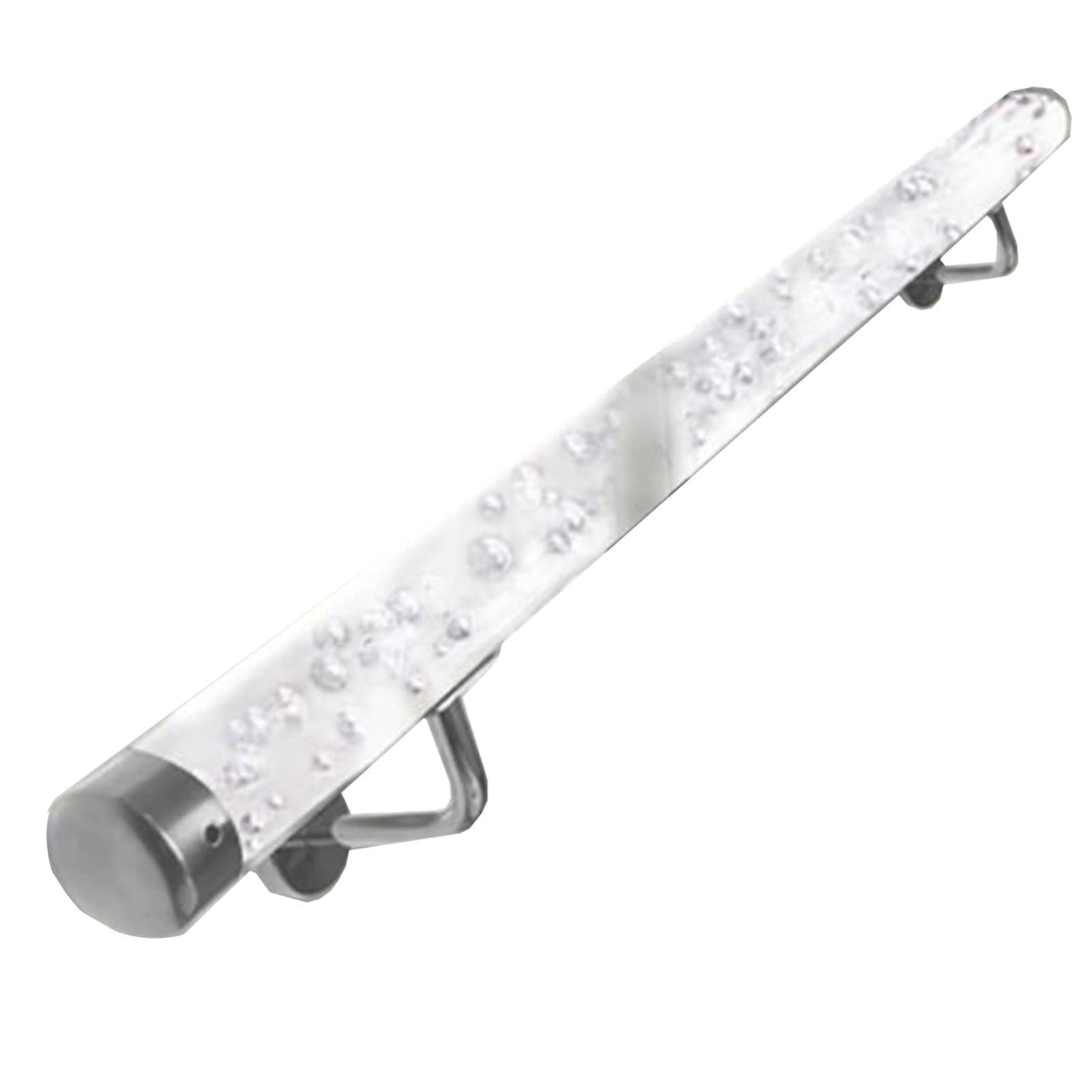 Main courante en acrylique cristal transparent pour mur escalier kit complet antidérapant 3m
