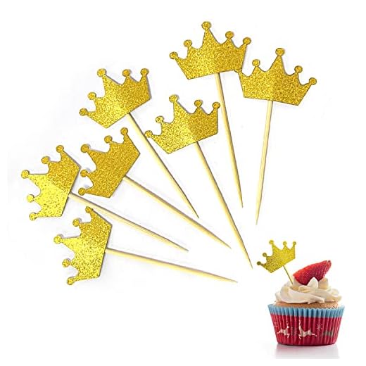 30 piezas de decoración para tartas de corona dorada, decoración para tartas con purpurina, decoración de jubileo de platino de la reina, decoración para tartas de cumpleaños, fiesta, boda