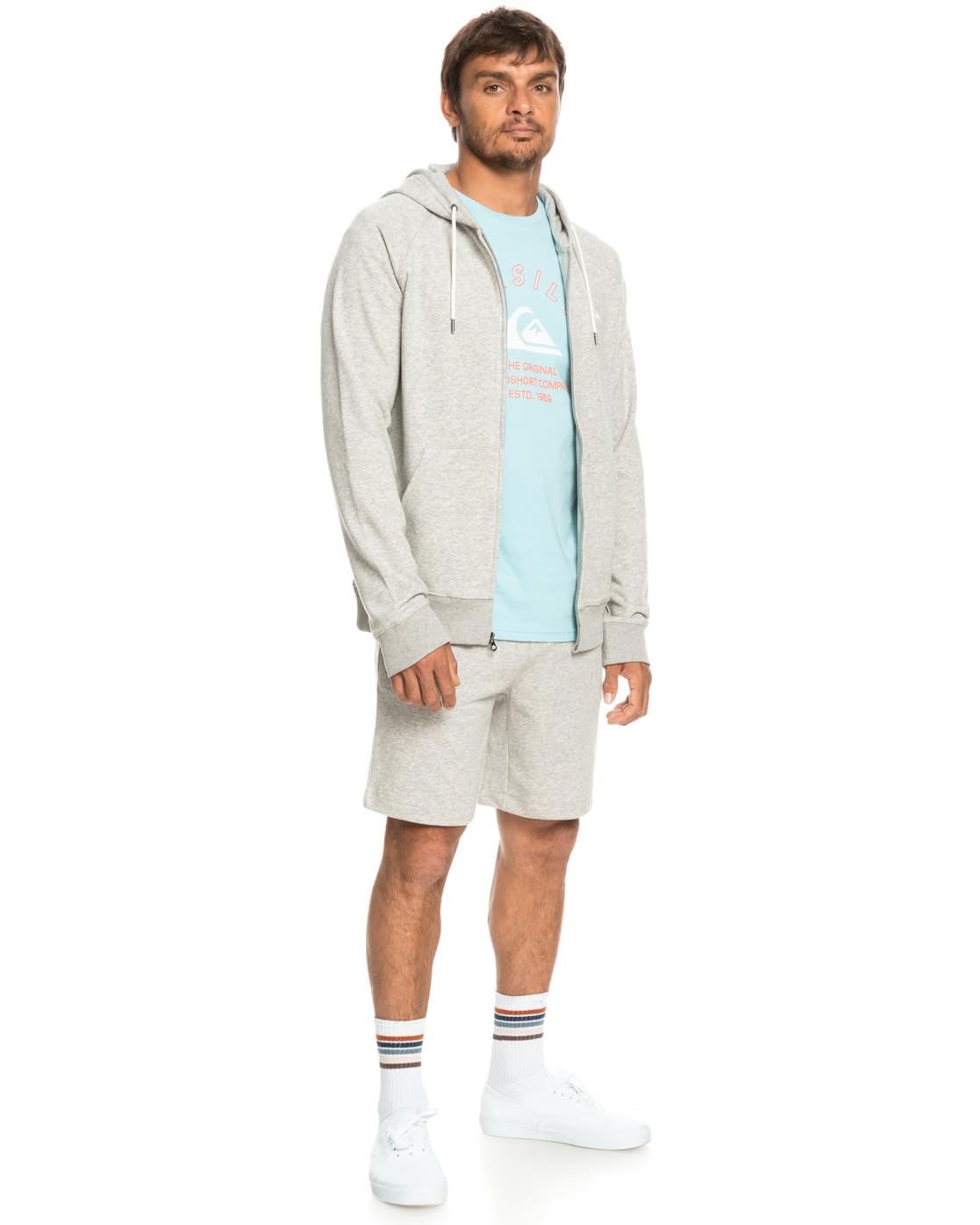 Quiksilver Essentials Raglan - Sudadera con Capucha y Cremallera para Hombre