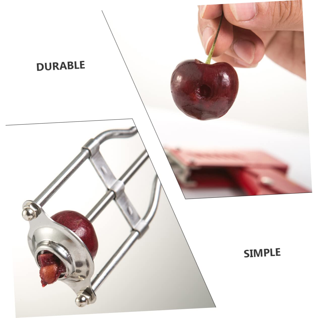 POPETPOP Kernhausentferner Apfel aus Edelstahl Manueller Obstentsteiner für Küche Einfacher Griff Leicht zu Reinigen Praktisches Design