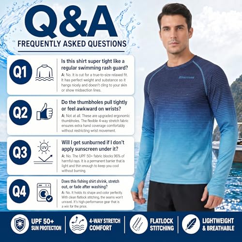 Riverruns Men's UPF 50+ Ice-Cool Quick-Dry Fishing Shirt with Thumbholes - image 7
