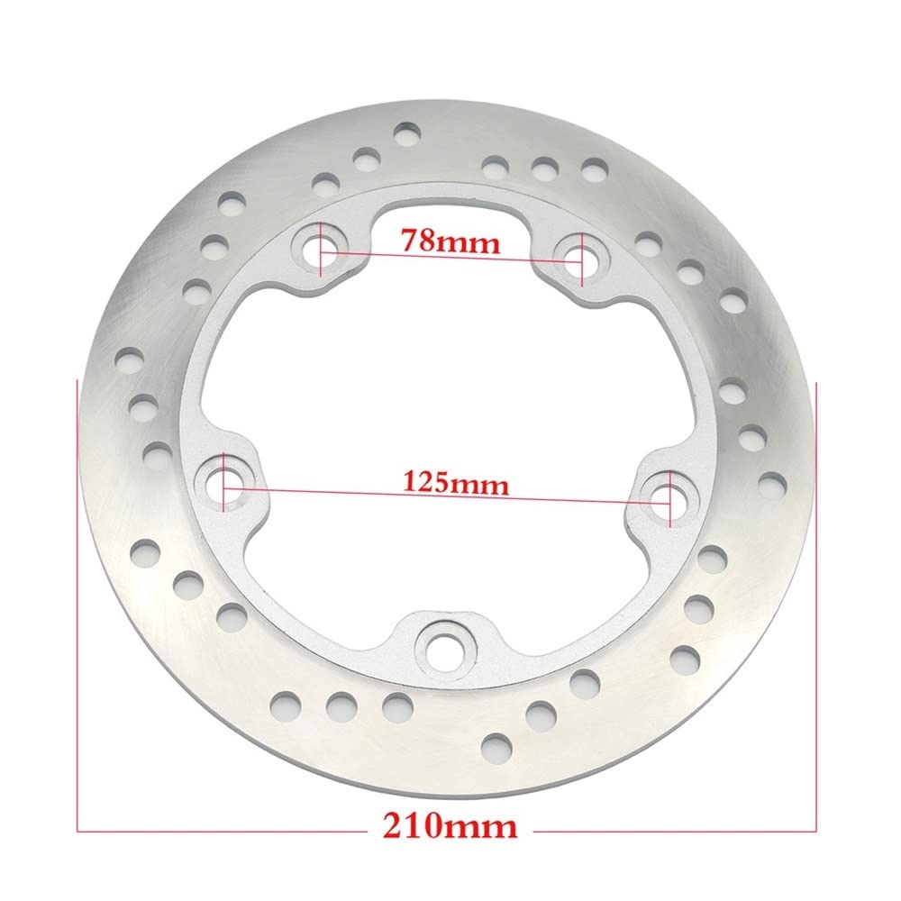 WOLWES Moto Disco de Freno 210mm para Suzuki AN250 AN400 para Burgman/para Skywave 250 SC250 1998-2002 AN 250 400 Rotor De Freno De Disco Trasero De Motocicleta Disco De Freno