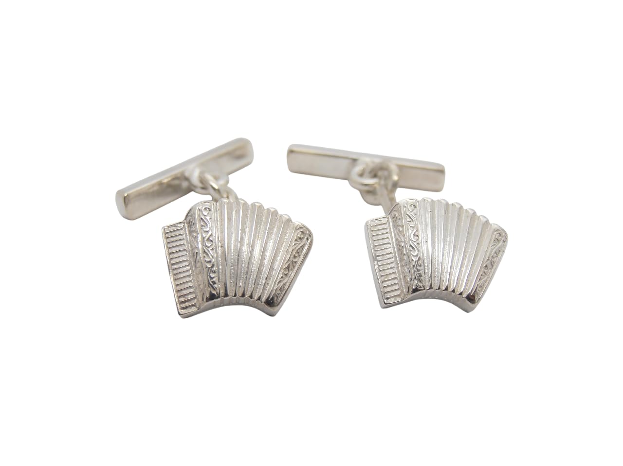 Fisarmonica : Gemelli in Argento 925 - Strumento Musicale - Musicista - Musica