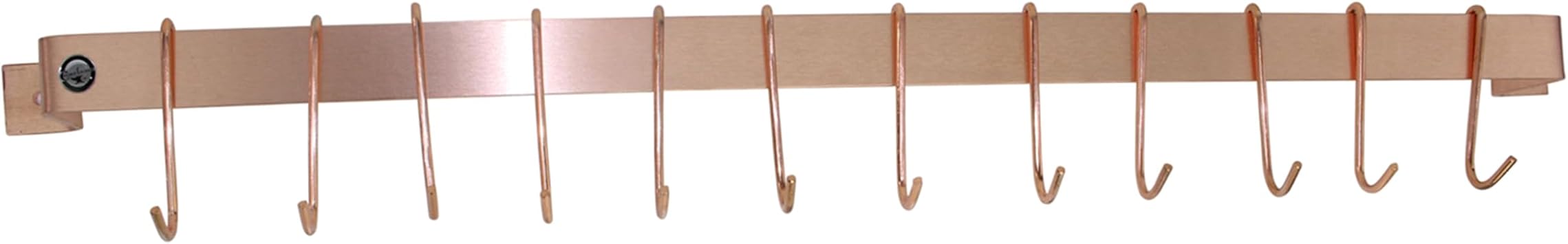 Enclume Handcrafted 36 Easy Mount Wall Rack w 6 Hooks, Brushed CopperEnclume Easy Mount Wall Rack, 36, Brushed Copper