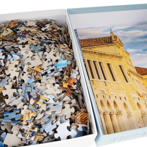 Rompecabezas para adultos de 1000 piezas Venezia Italia, cartón grueso y resistente, encaje preciso, edad recomendada 14+ miniatura 3