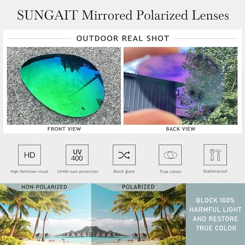Image of SUNGAIT Women's Lightweight Oversized Aviator Sunglasses