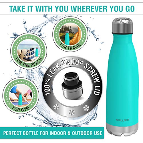 Image of CHILLOUT LIFE 25oz Insulated Stainless Steel Water Bottle, Leak Proof
