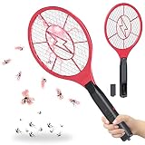 [Fuerte matanza de mosquitos]: El raqueta mosquitos eléctrico utiliza métodos puramente físicos para eliminar los molestos mosquitos, con un fuerte voltaje de 1500v, alta eficiencia para matar mosquitos, sin radiación y energía duradera. Matamosquitos eléctrico protegerá su larga noche.