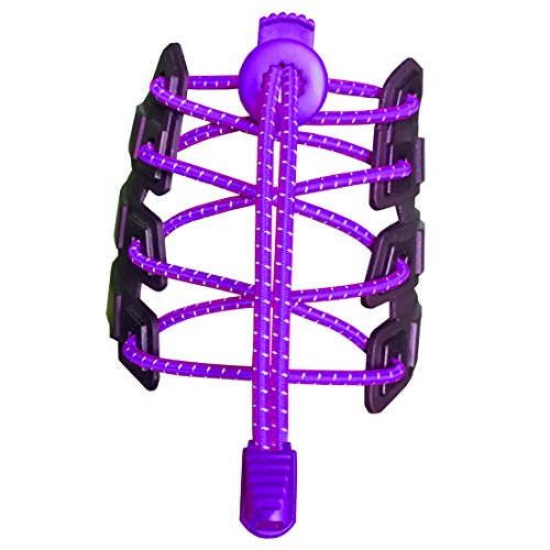 Canwn [2 Paires] Lacets Élastiques Réfléchissant Autobloquants Rouge