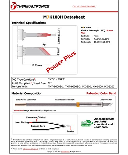 Image of Thermaltronics M7K100H Knife 4.50mm (0.177in), Power Plus