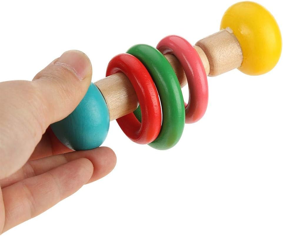 Fdit Baby Wooden Rattles Grafting Educational Toys Musical Infant