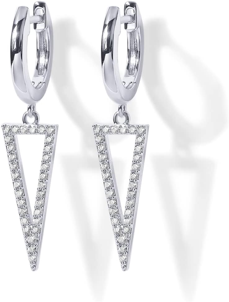 PAVOI 14K Gold Plated S925 Sterling Silver Post Lightweight Drop/Dangle Huggie Earrings for Women | Star, Lock, Butterfly, Moon, Lightning | Dainty Earrings - Image 3