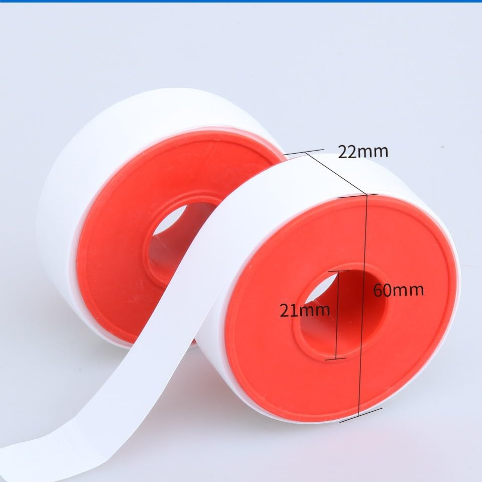 10 Rollen PTFE Gewindedichtband, 1-25 m, für Wasserrohrgewinde, Duschköpfe, Wasserhähne und Sanitäranschlüsse, mehrfarbig