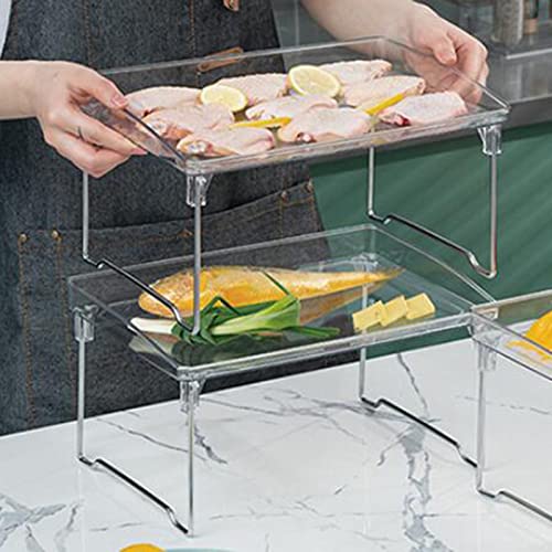 Image of Enakshi Bathroom Countertop Organizer Foldable Rack Clear for Pantry Bedroom Office|Business & Industrial | Office | Office Supplies | Desk Accessories | Desk & Drawer Organizers