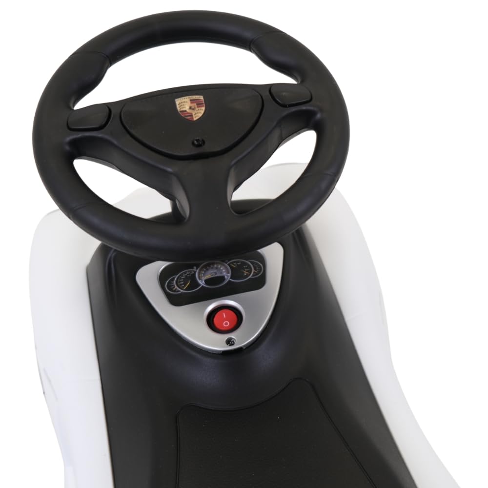 Bandits & Angels Porsche Carrera GT Rutshauto ab 1 Jahr für Jungen und Mädchen – Funktionierende Scheinwerfer – Hochwertige Kunststoffräder – Für drinnen und draußen geeignet (Weiß)
